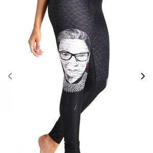 NWT Yoga Democracy Notorious RBG Black Leggings
